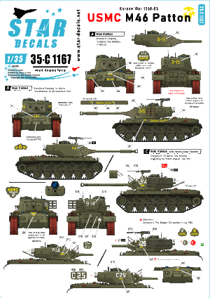 Star Decals 35-C1167 USMC M46 Patton - Korean War 1950-53 1/35