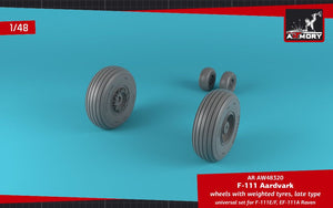 Armory Models AW48320 F-111E/F Aardvark / EF-111A Raven wheels w/ weighted tires 1/48 – image 3