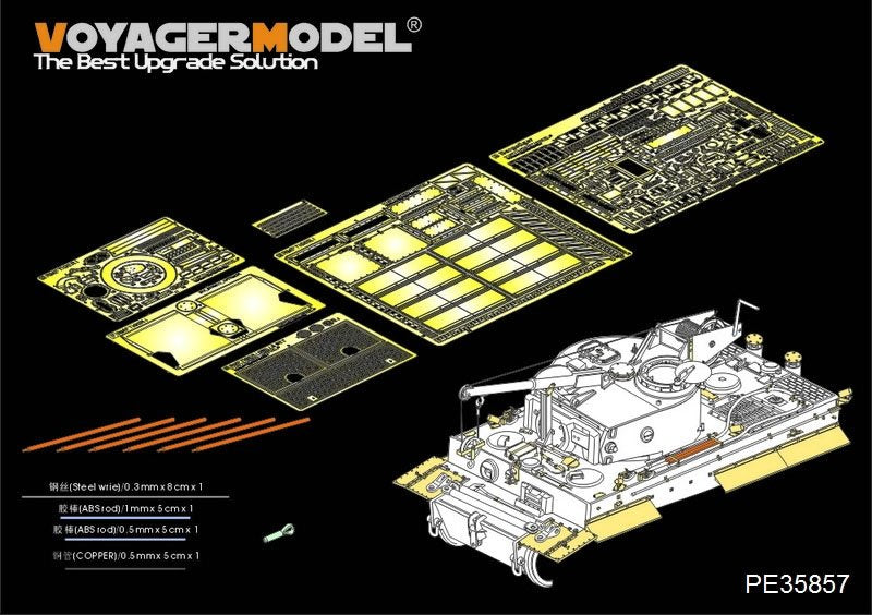 Maquette Voyager PE35857 Bergepanzer Tiger I allemand de base de la Seconde Guerre mondiale (pour RMF RM-5008) 1/35