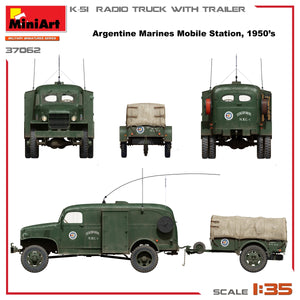 Miniart 37062 K-51 RADIO TRUCK WITH TRAILER 1/35 – Bild 4