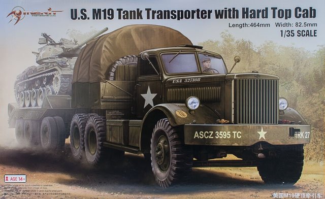 J'adore le kit 63501 Transporteur de chars M19 américain avec cabine à toit rigide 1/35