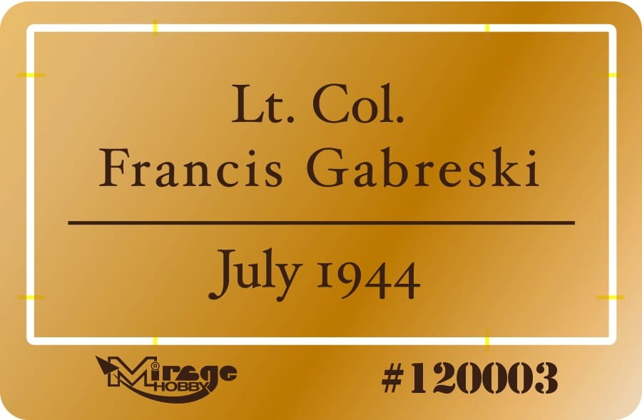 Mirage 120003 Lt. Col. Francis GABRESKI (July 1944) 200mm – immagine 3