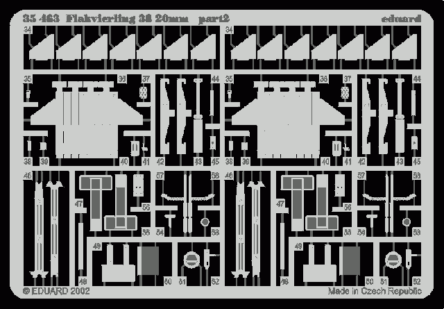 Eduard 35463 Flakvierling 38 20mm 1/35 Tamiya