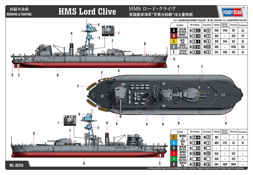 Hobby Boss 86518 HMS Lord Clive 1/350 – zdjęcie 4