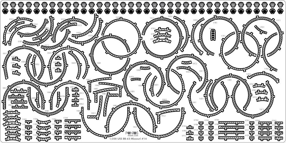 Pontos 22004F1 USS BB-61 Iowa 1944 Detail Up Set (Without wooden deck) 1/200 – imagen 13