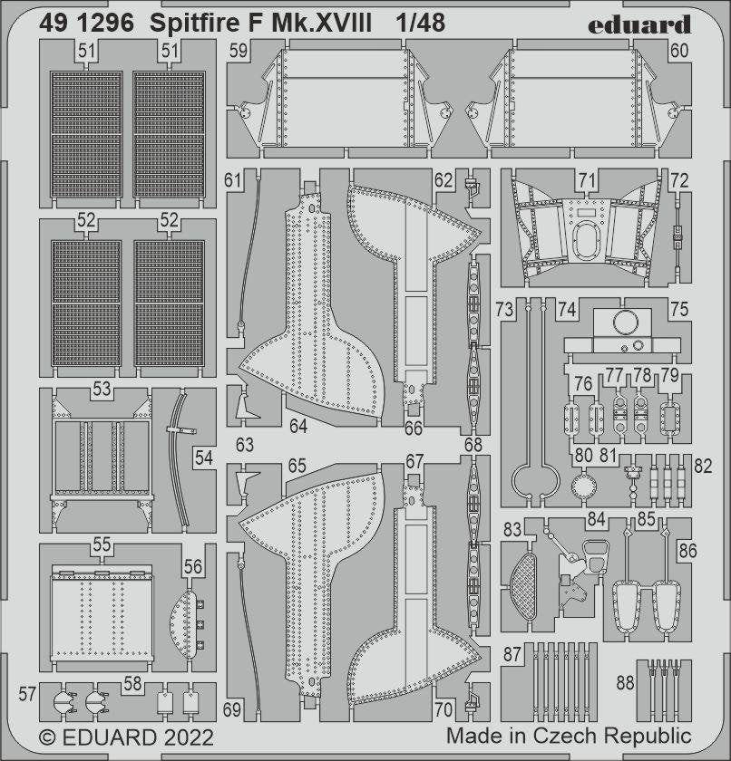 Eduard BIG49348 Spitfire F Mk. XVIII AIRFIX 1/48 – immagine 3