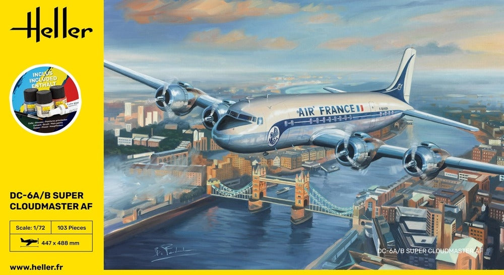 Heller 56315 DC6 Super Cloudmaster Air France - Kit de démarrage 1/72 – image 2