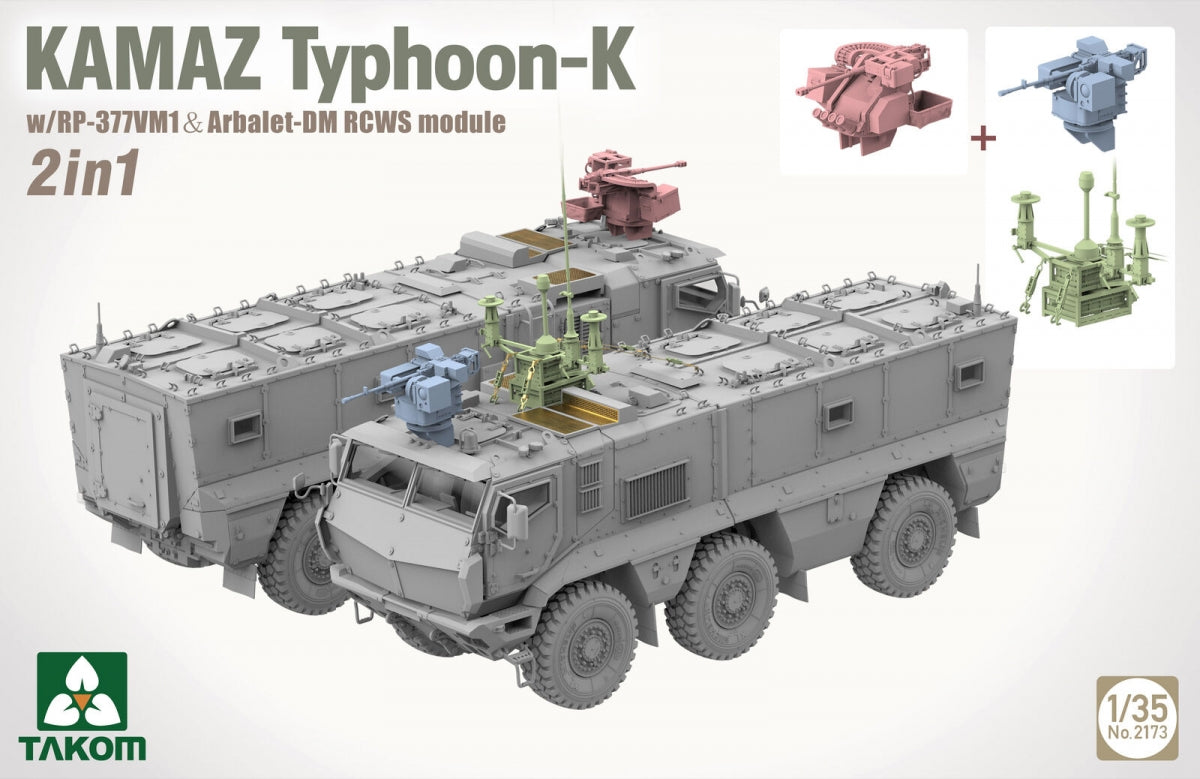 Takom 2173 KAMAZ Typhoon-K w/ RP-377VM1 And Arbalet-DM RCWS Module 2 In 1 1/35 – immagine 2