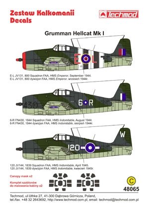 Techmod 48065 - Grumman Hellcat I 1/48 – image 2