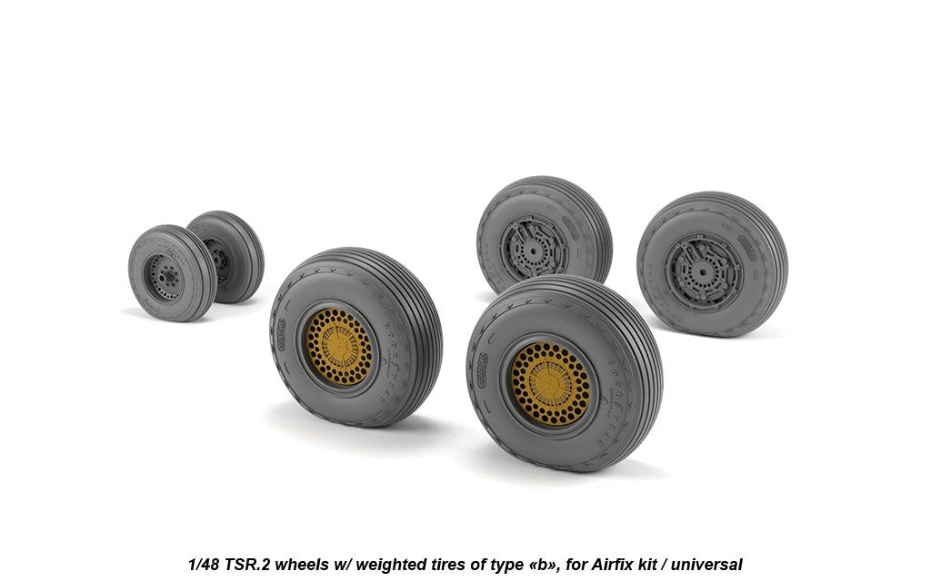 Armory Models AW48413 BAC TSR.2 wheels w/ weighted tires, type “b” (GY) 1/48 – Bild 3