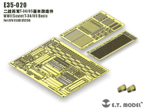 ET Modèle E35-020 T-34/85 soviétique de base de la Seconde Guerre mondiale (Pour AFV CLUB 35S56) (1/35)