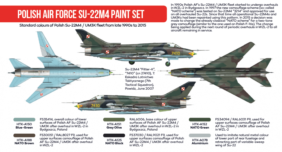 Hataka HTK-AS47 Polish Air Force Su-22m4 paint set (6x17ml) – Bild 2