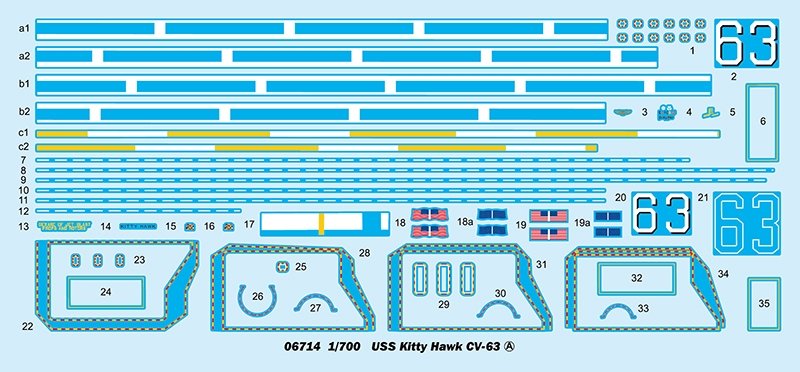 Trumpeter 06714 USS Kitty Hawk CV-63 1/700 – imagen 11