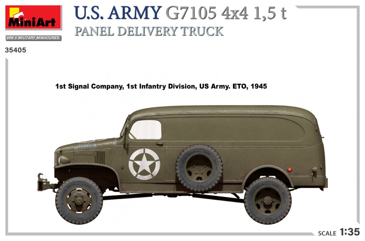 MiniArt 35405 U.S. ARMY G7105 4х4 1,5 t PANEL DELIVERY TRUCK 1/35 – zdjęcie 6