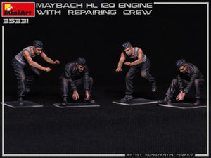 Miniart 35331 MAYBACH HL 120 ENGINE FOR PANZER III/IV FAMILY WITH REPAIR CREW 1/35 – zdjęcie 12