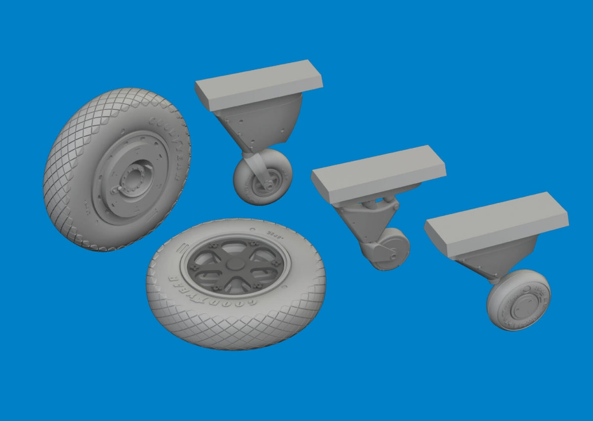 Eduard 6481090 F4F-4 wheels late ACADEMY 1/48 – immagine 4