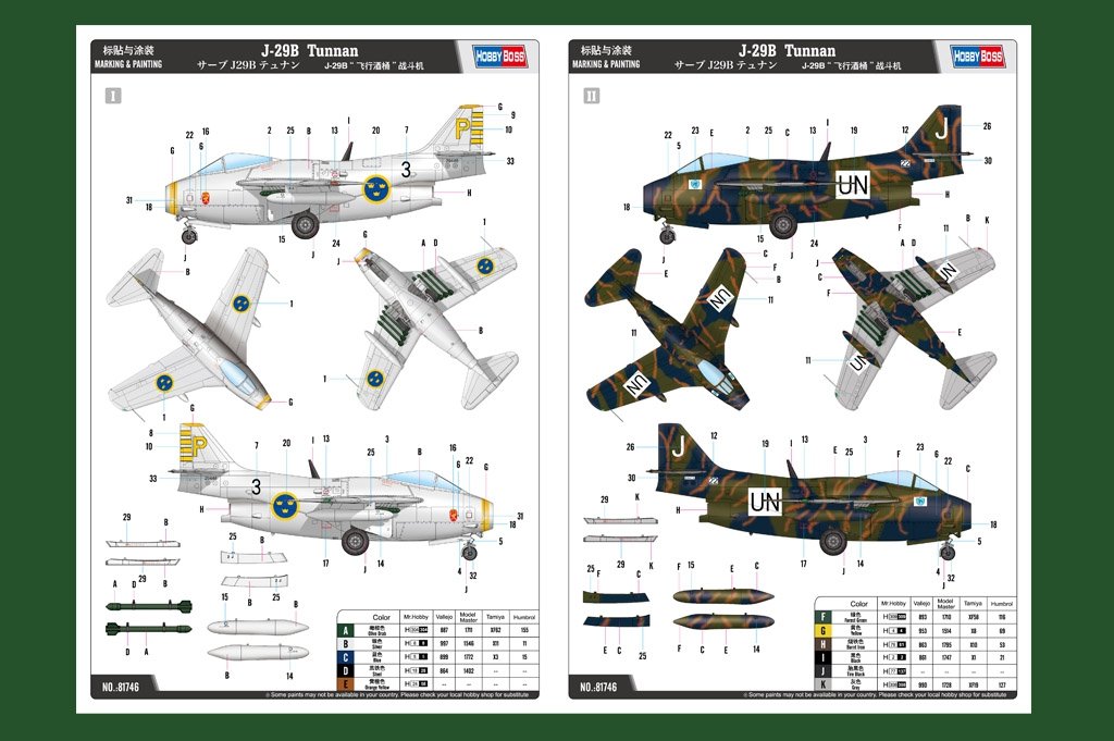 Hobby Boss 81746 J-29B Tunnan 1/48 – immagine 2