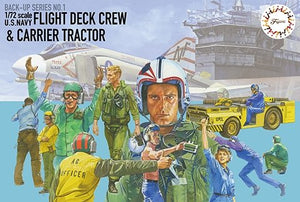 Fujimi 723457 Flight Deck Crew &amp;amp; Carrier Tractor 1/72