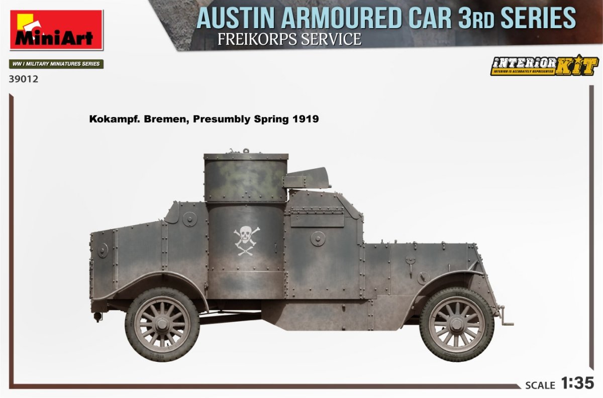 MiniArt 39012 AUSTIN ARMOURED CAR 3rd SERIES: FREIKORPS SERVICE. INTERIOR KIT 1/35 – Bild 3