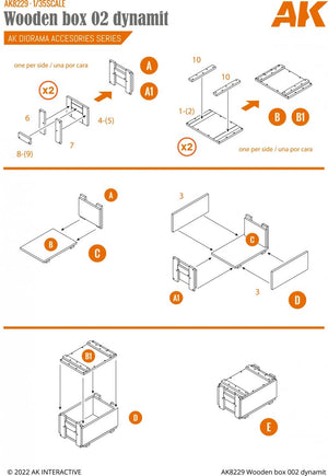 AK Interactive AK8229 LASER CUT WOODEN BOX 002 DYNAMIT (8 UNITS) 1/35 – immagine 6