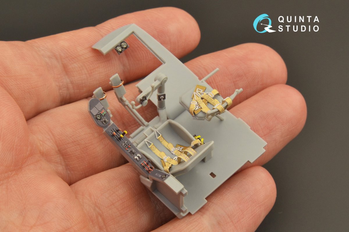 Quinta Studio QD48266 He 111H-3/H-6 3D-Printed &amp;amp; coloured Interior on decal paper ( ICM ) 1/48 – immagine 4