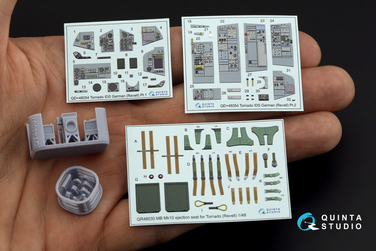 Quinta Studio QD+48054 Tornado IDS German 3D-Printed &amp;amp; coloured Interior on decal paper (Revell) (with 3D-printed resin parts) 1/48 – immagine 4