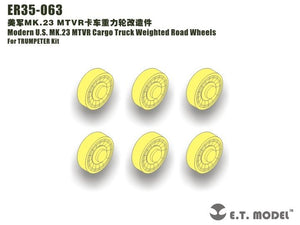 ET Model ER35-063 Camion cargo américain moderne MK.23 MTVR, roues lestées pour TRUMPETER 1/35