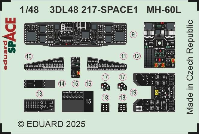 Eduard 3DL48217 MH-60L SPACE ICM 1/48 – immagine 3