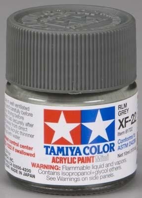Tamiya XF22 RLM Grey (81722) Acrylic paint 10ml – immagine 2