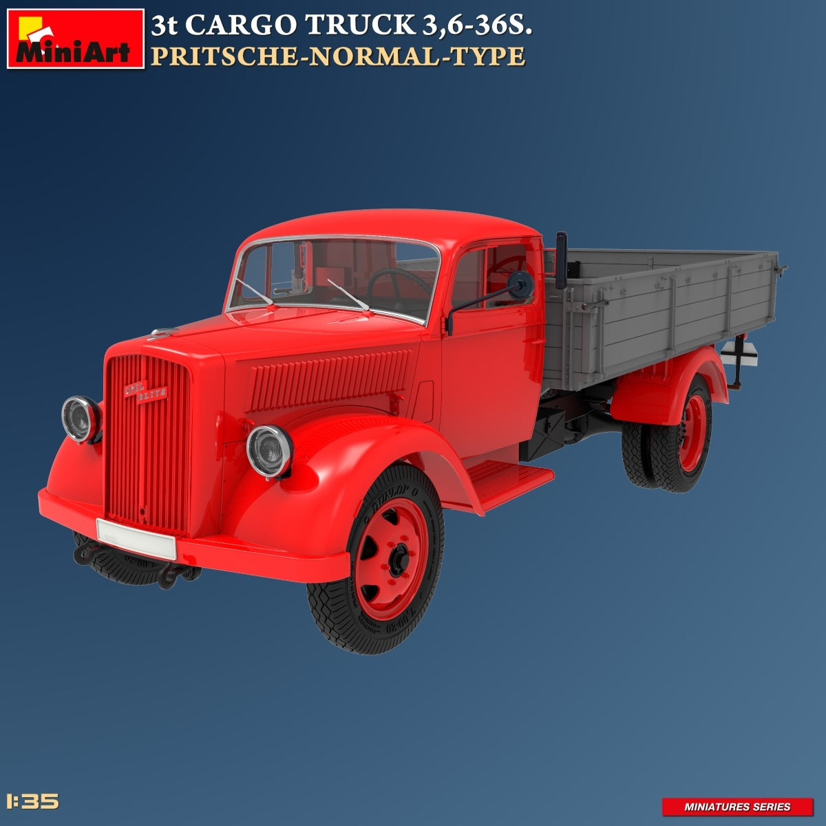 MiniArt 38079 3t CARGO TRUCK 3,6-36S. PRITSCHE-NORMAL-TYPE 1/35 – immagine 5