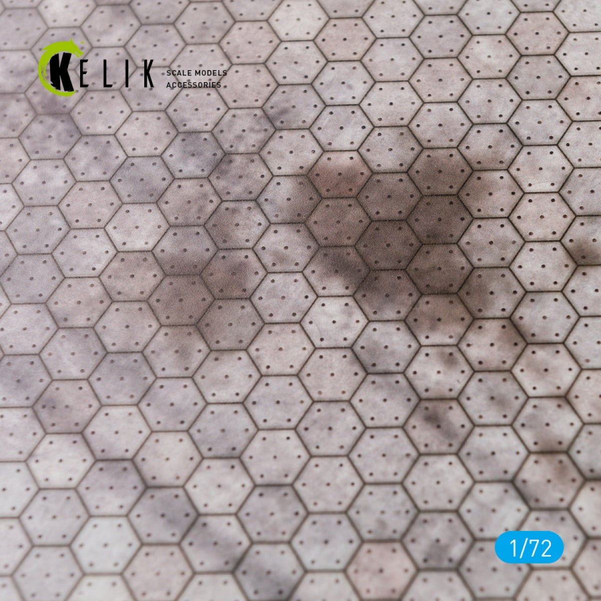 KELIK KS72017 SWISS HEXAGONAL CONCRETE PARKING PLACE BASE - ACRYLIC 3 MM (280 X 180 MM) 1/72 – zdjęcie 4