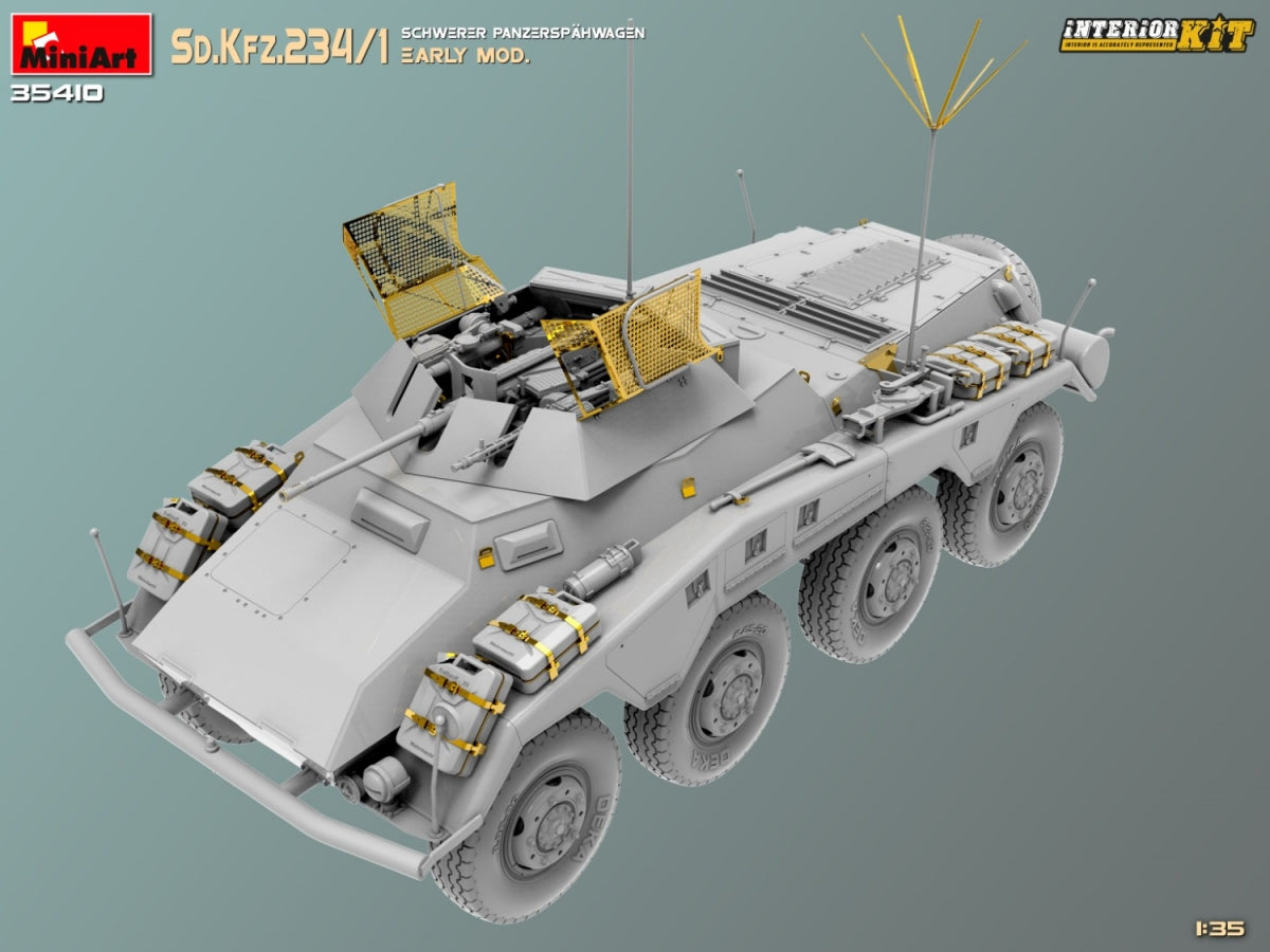MiniArt 35410 Sd.Kfz.234/1 Schwerer Panzerspahwagen. EARLY MOD. INTERIOR KIT 1/35 – zdjęcie 6