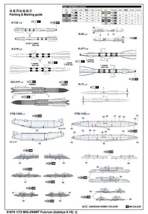 Trumpeter 01676 MIG-29SMT Fulcrum (Izdeliye 9.19) 1/72 – image 2