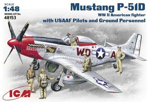 ICM 48153 Mustang P-51D with USAAF Pilots and Ground Personnel 1/48