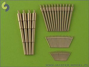 Armement du cuirassé russe Borodino (Master SM-350-059) : 305 mm (4 pièces), 152 mm (12 pièces), 75 mm (20 pièces), 47 mm (20 pièces)