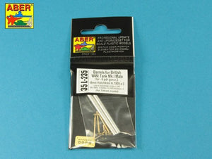 Aber 35L-235 Barrels for British WWI Tank Mk.I Male – 6 pdr. gun x 2 pcs. &amp;amp;amp;amp;amp;amp;amp;amp; 8mm Hotchkiss m.1909 x 3 pcs. 1/35 – immagine 9