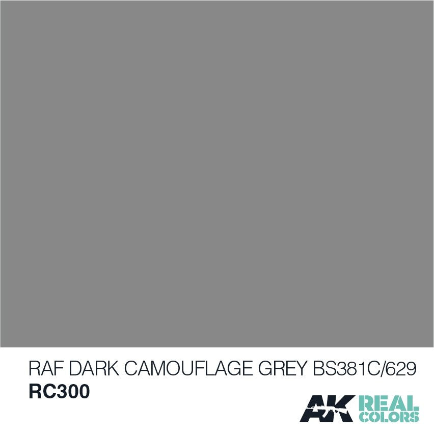 AK Interactive RC300 RAF DARK CAMOUFLAGE GREY BS381C/629 – 10ML – immagine 2