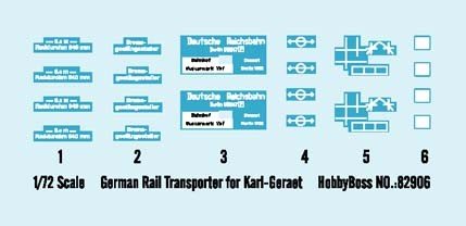 Hobby Boss 82906 German Rail Transporter for Karl-Geraet 1/72 – immagine 3