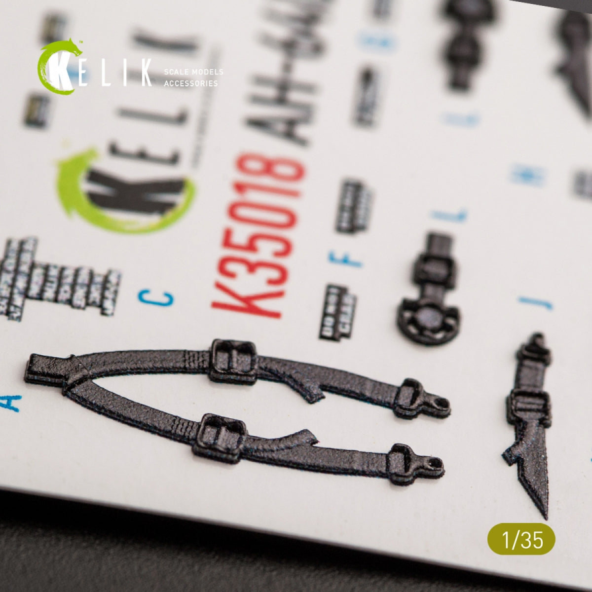 KELIK K35018 AH-64D APACHE INTERIOR 3D DECALS FOR TAKOM KIT 1/35 – zdjęcie 6