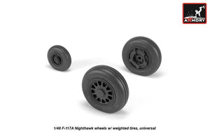 Armory Models AW48322 F-117A Nighthawk wheels w/ weighted tyres 1/48 – immagine 3