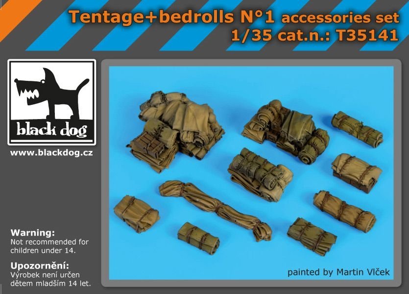 Black Dog T35141 Tente + lits de camp N° 1/35 