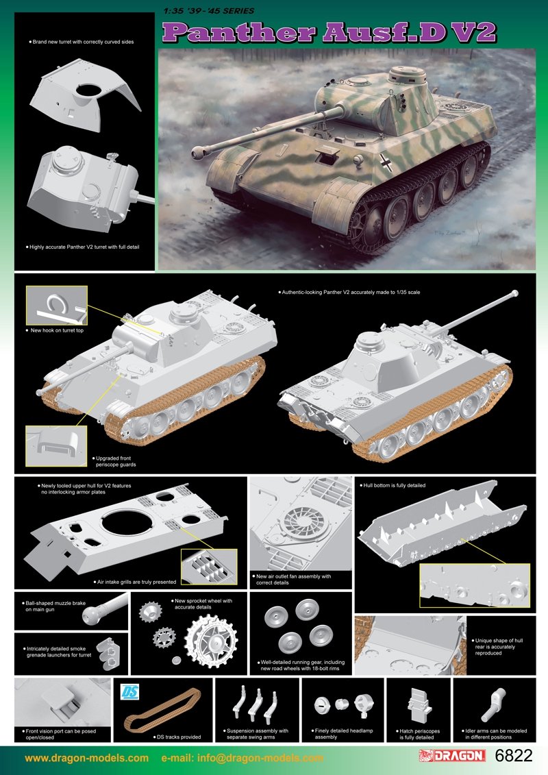 Dragon 6822 Panther Ausf. D V2 – zdjęcie 2