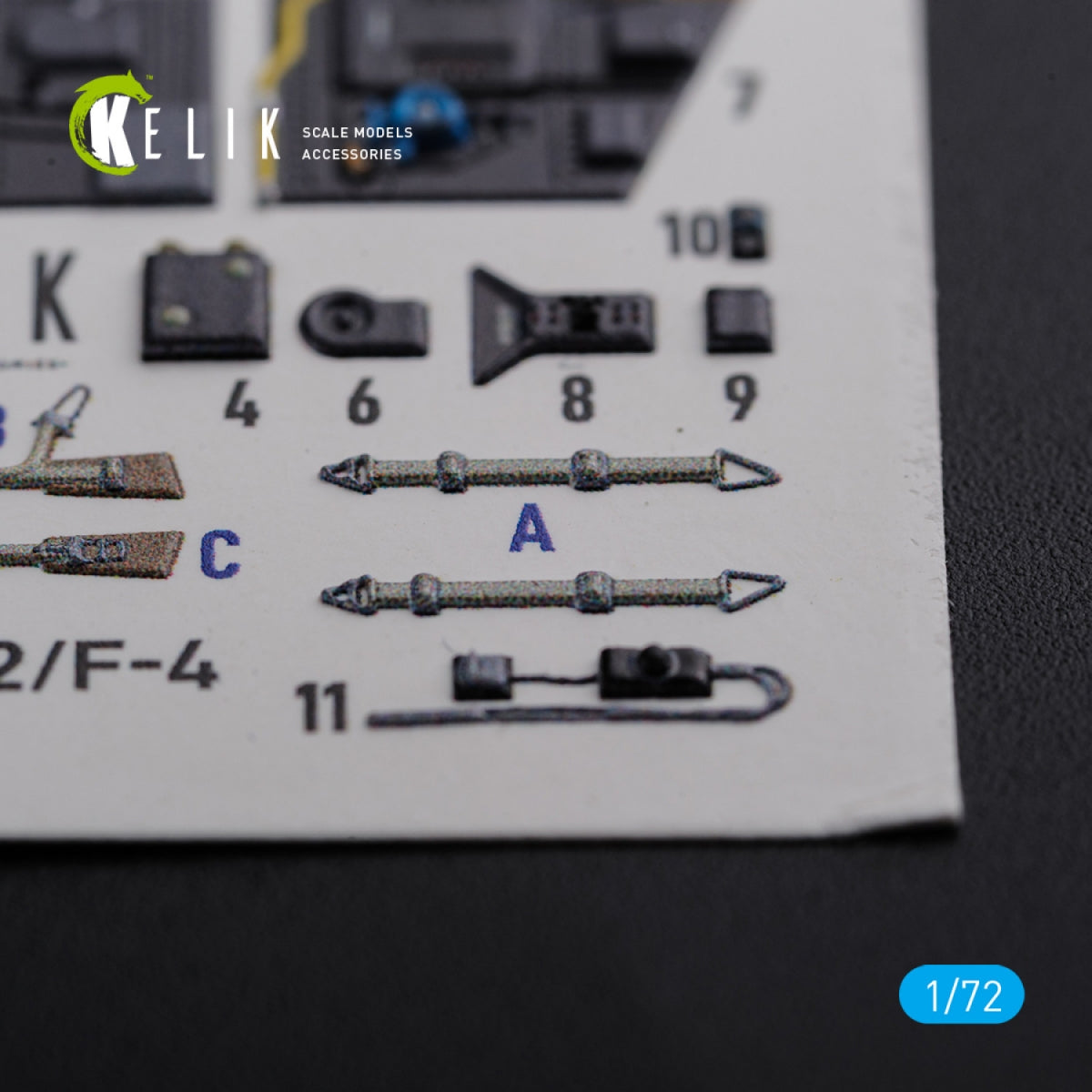 KELIK K72123 BF109-F2/F4 interior 3D decals for Fine Molds kit 1/72 – immagine 5