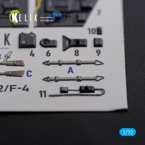KELIK K72123 BF109-F2/F4 interior 3D decals for Fine Molds kit 1/72 – immagine 5