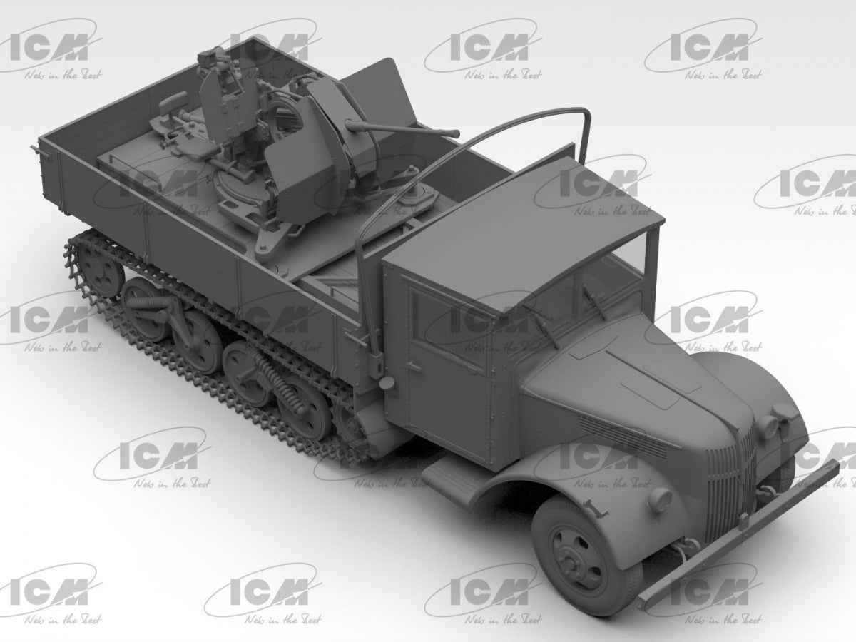 ICM 35455 Sd.Kfz.3b with Flak 38 Truppenluftschutzwagen 1/35 – zdjęcie 15