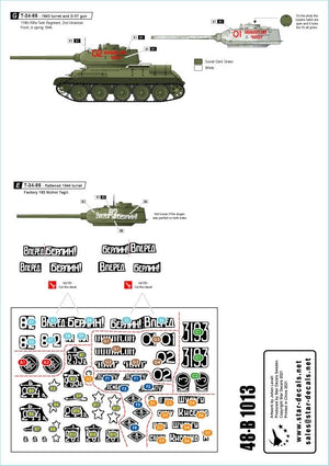 Star Decals 48-B1013 T-34-85 Red Army 1/48 – imagen 2