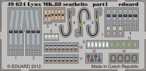 Eduard 49624 Lynx Mk.88 seatbelts 1/48 (Airfix)