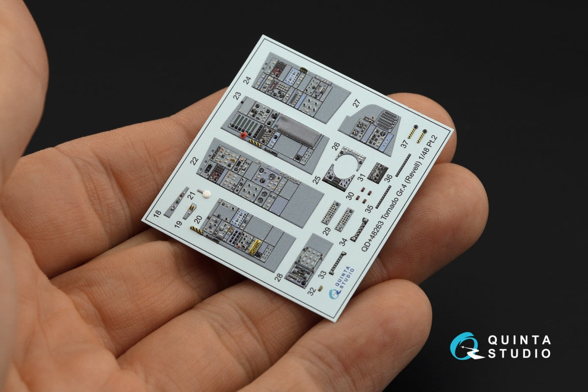 Quinta Studio QD+48263 Tornado GR.4 3D-Printed &amp;amp; coloured Interior on decal paper (Revell) (with 3D-printed resin parts) 1/48 – zdjęcie 12