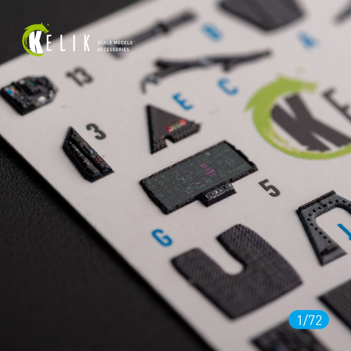 KELIK K72141 F-35B - interior 3D decals for Tamiya kit 1/72 – zdjęcie 3