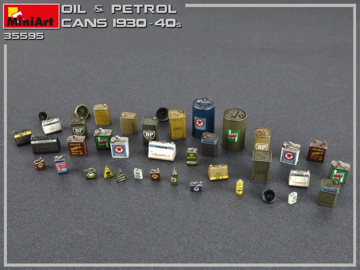 MiniArt 35595 OIL &amp;amp; PETROL CANS 1930-40s 1/35 – imagen 3
